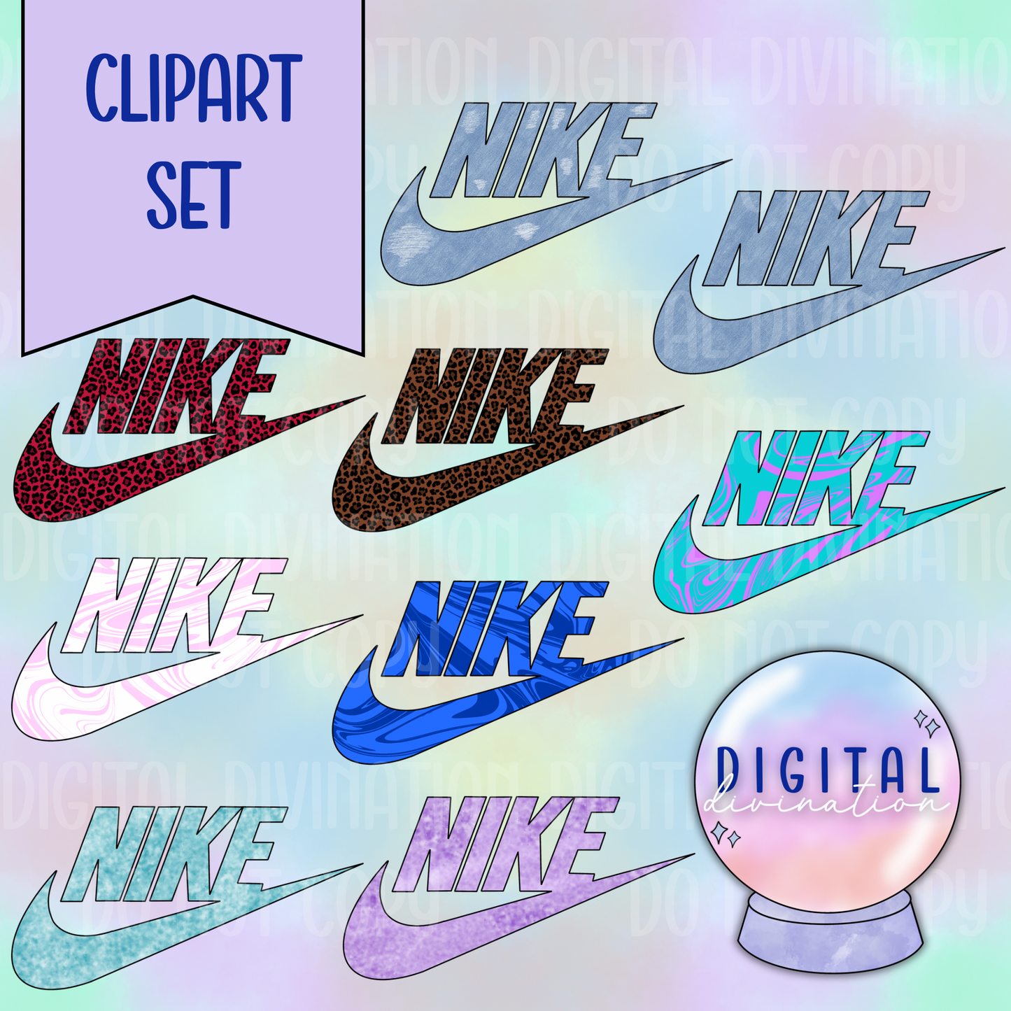 Swoosh Clipart Set