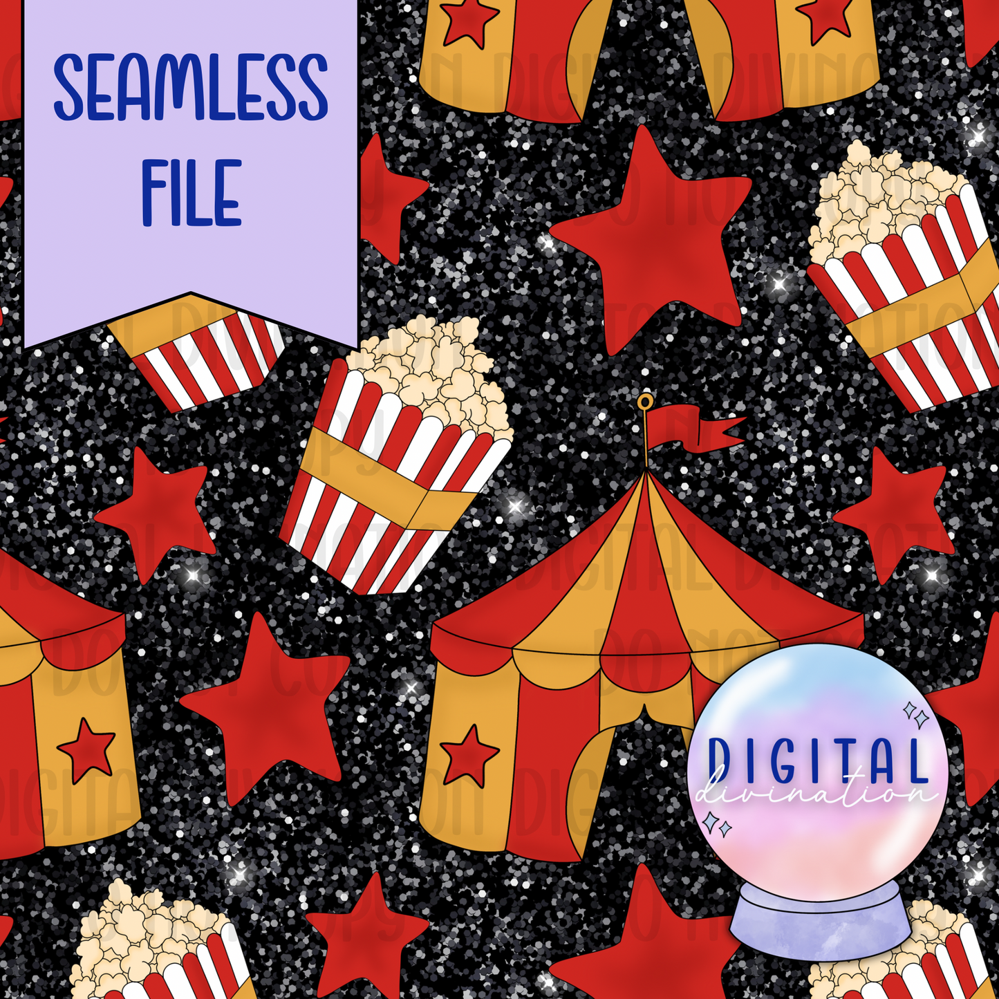 Freak Show Popcorn Seamless