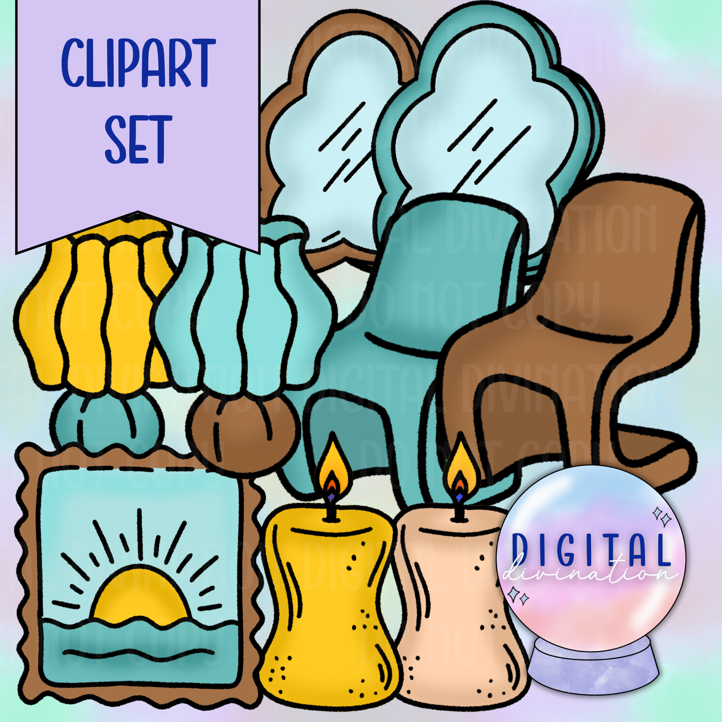 Minimal Furniture Clipart Set