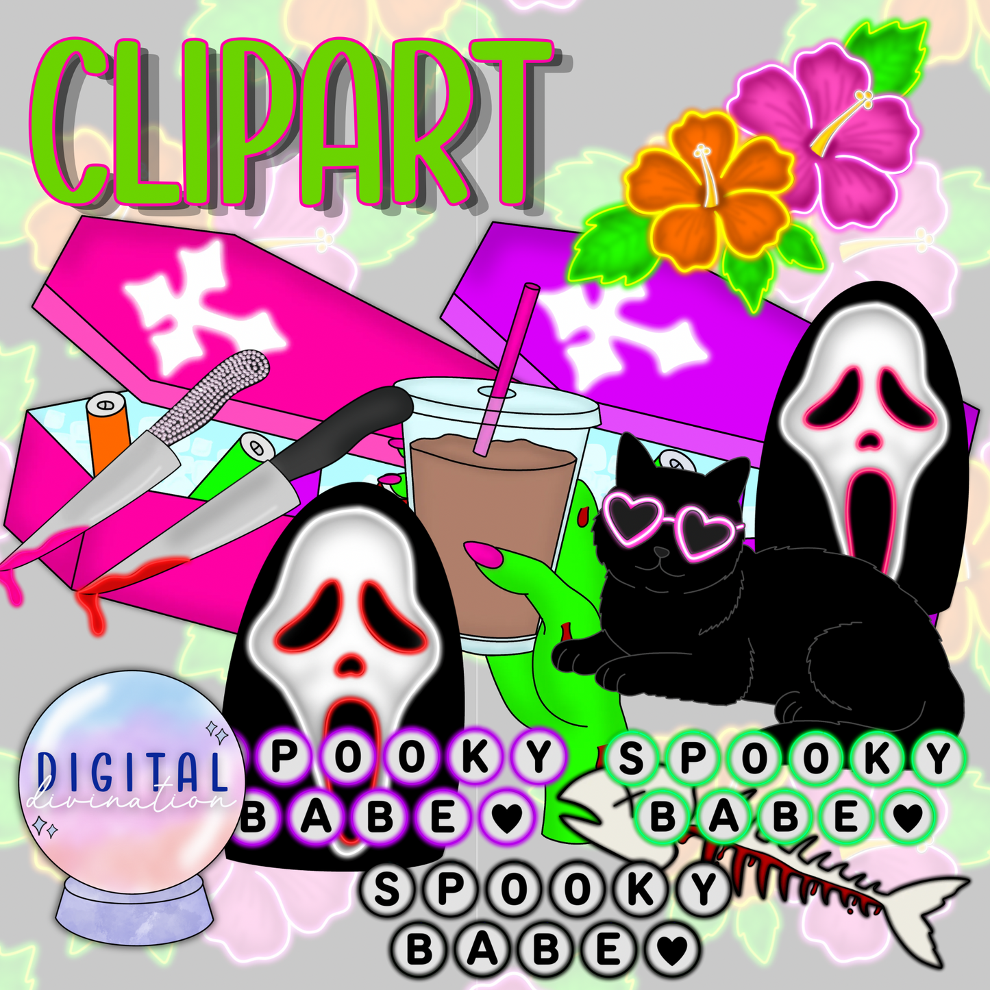 Summerween Clipart Set