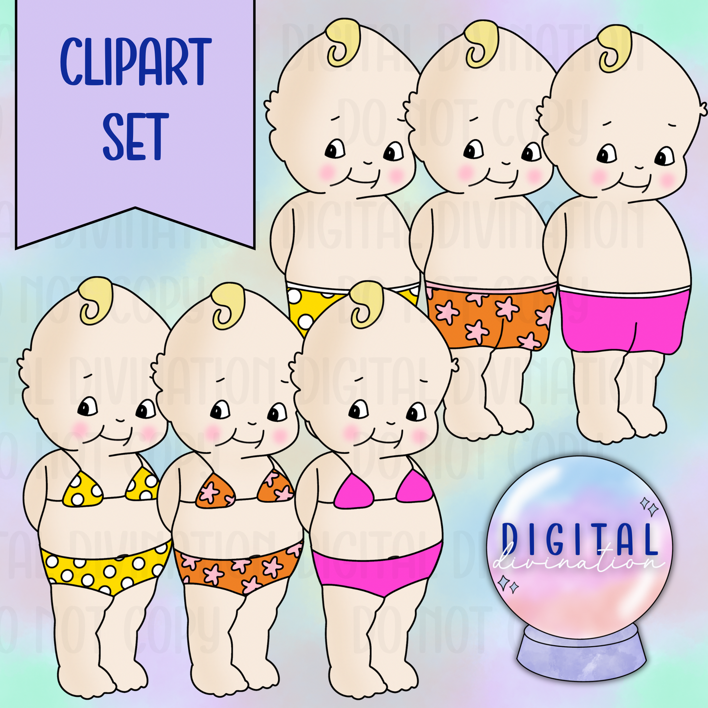 Kewtie Clipart Set