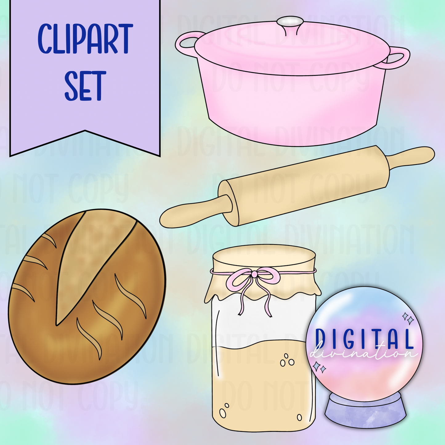 Sourdough Clipart Set