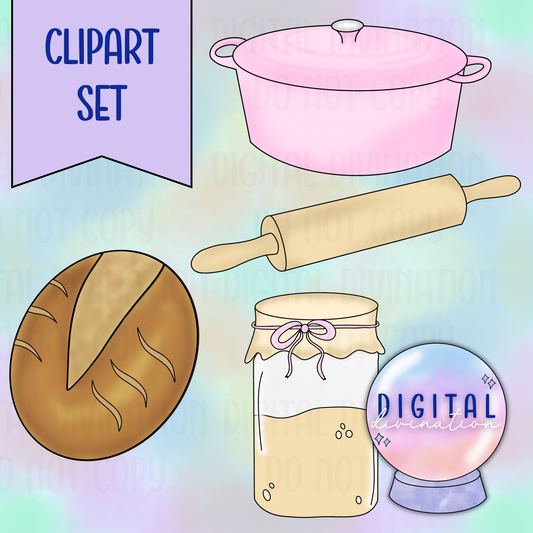 Sourdough Clipart Set