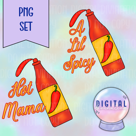Hot Sauce PNG Set