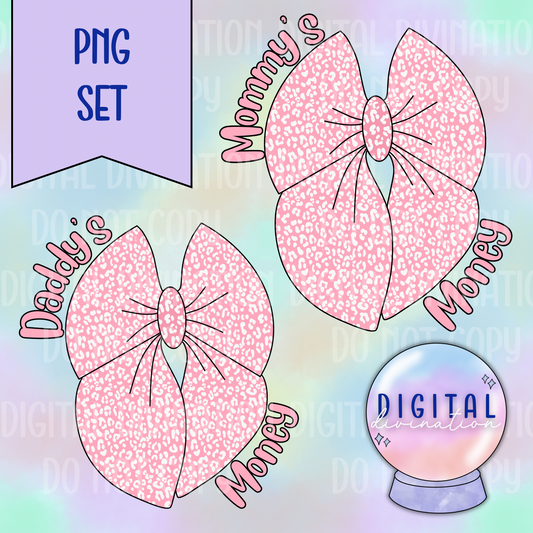 Leopard Bows PNG Set