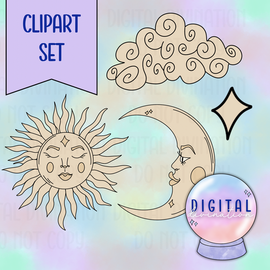 Celestial Clipart Set