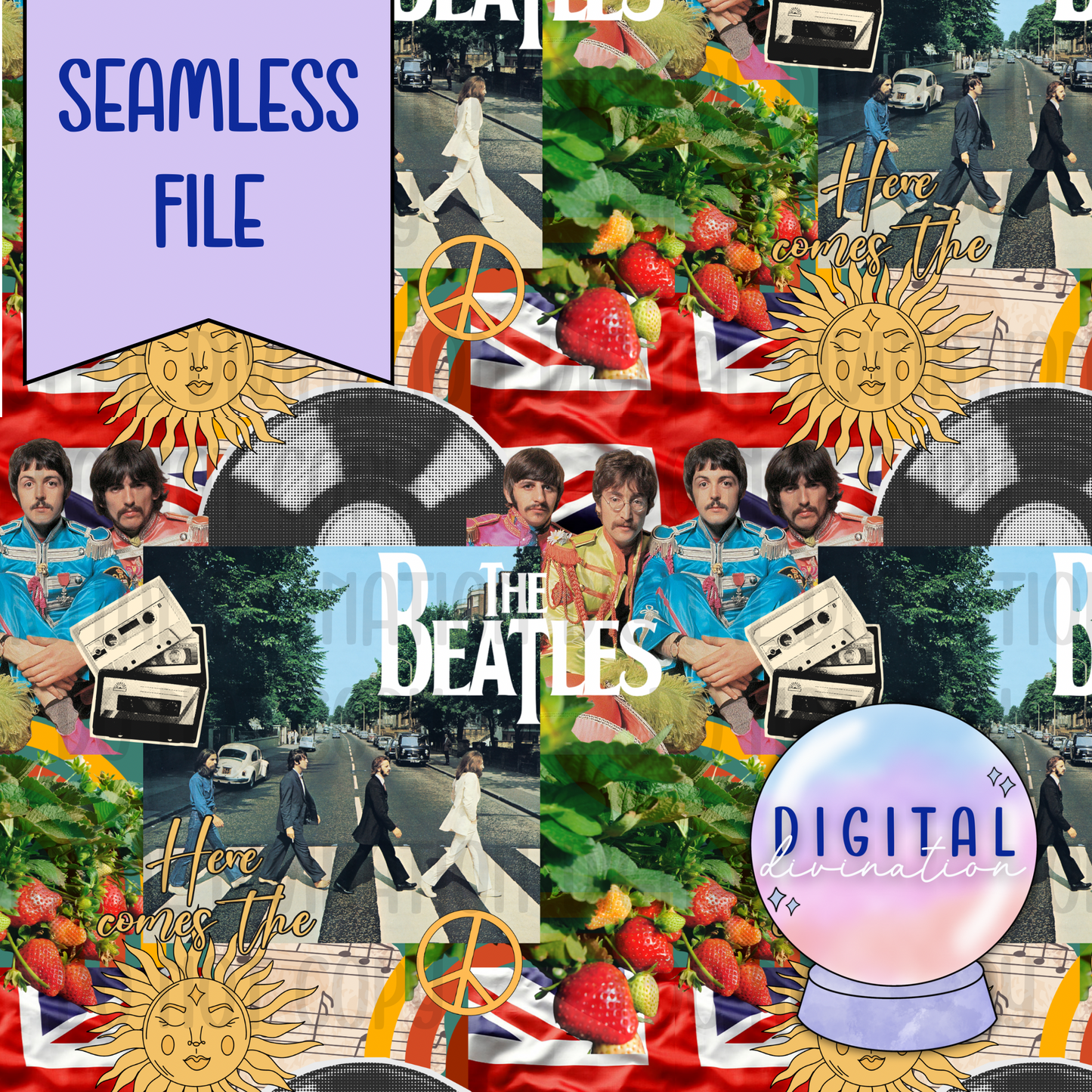 Beatles Seamless Collage