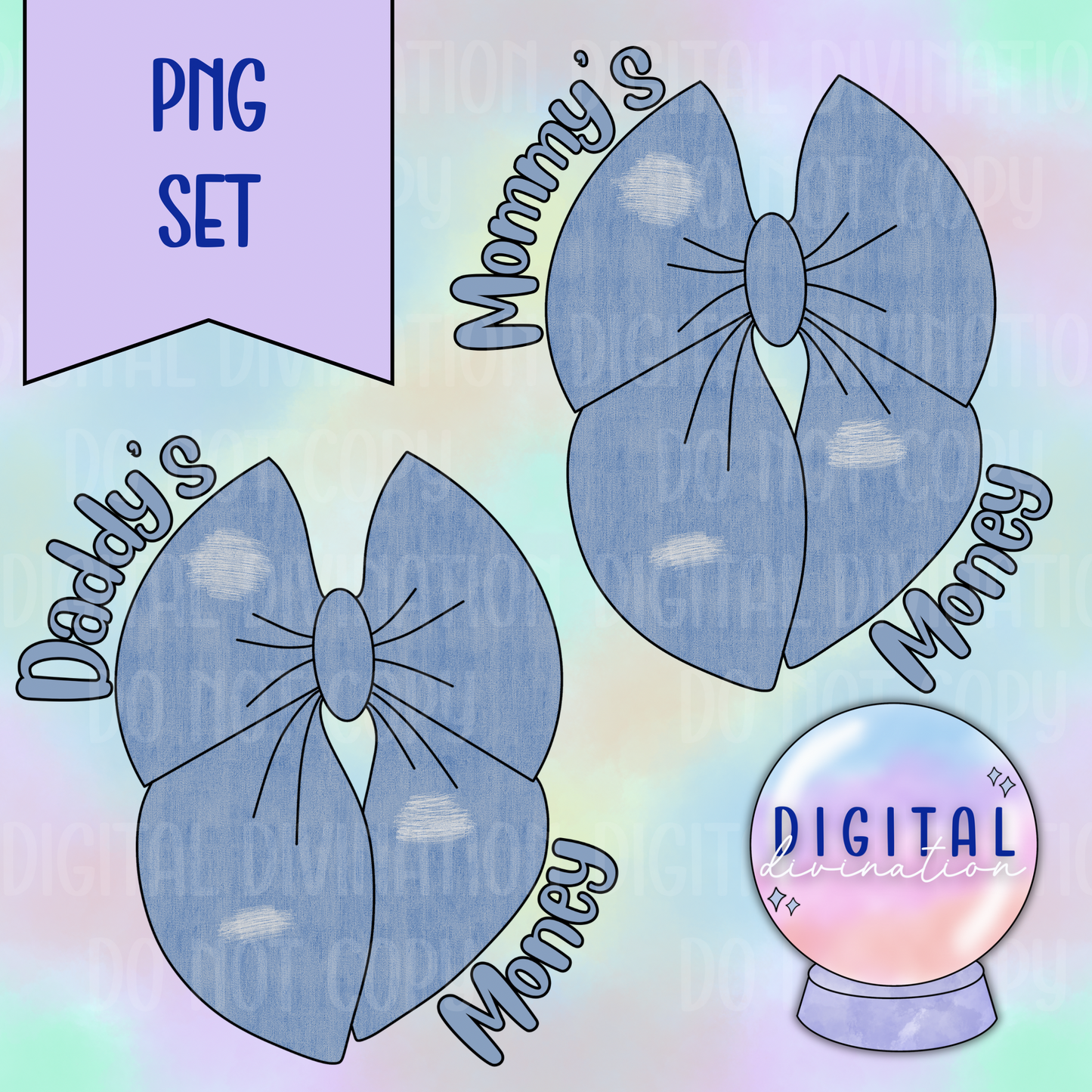Distressed Bows PNG Set