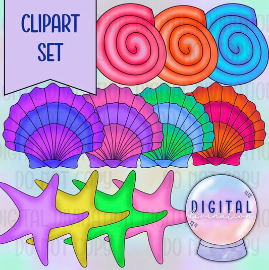 Seashell Clipart Set