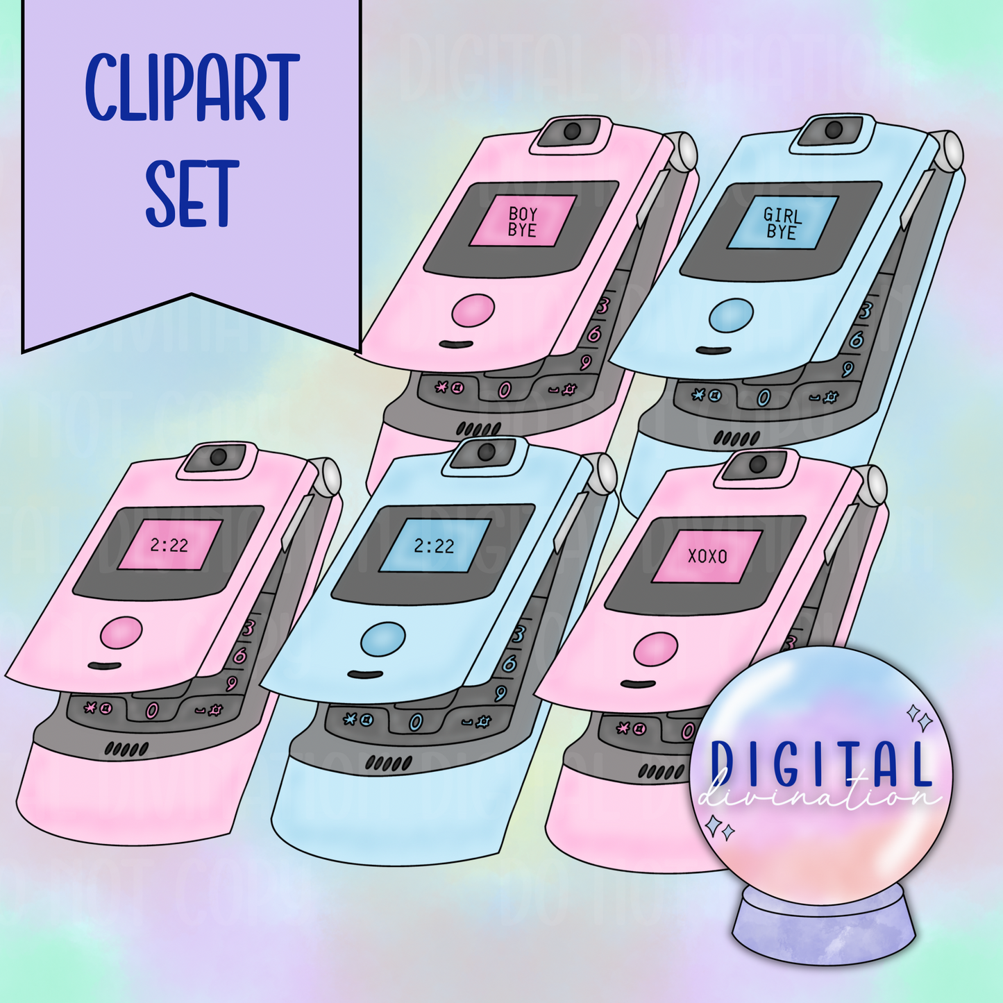 Flip Phones Clipart