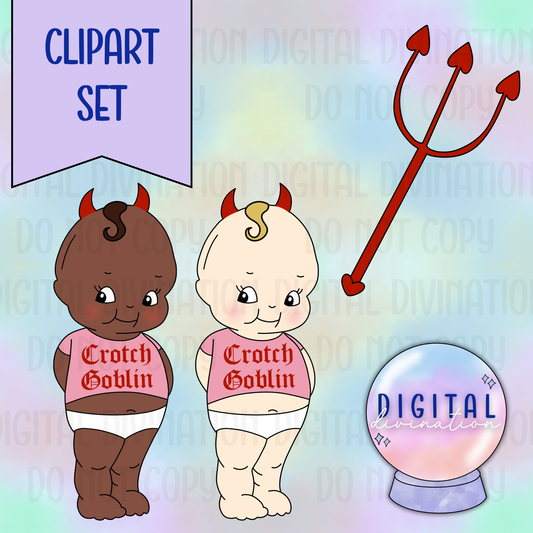 Crotch Goblin Clipart Set