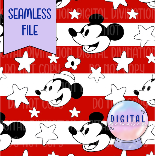 Patriotic Mouse Seamless